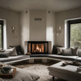 köşe şömine şöminelux